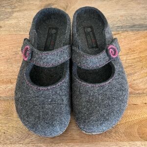 Haflinger Casual Shoes Alice - New Grey Mary Jane Wool Slip On Size 41